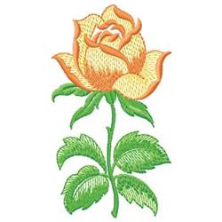 beginner-friendly rose machine embroidery pattern - Single Rose for kitchen aprons