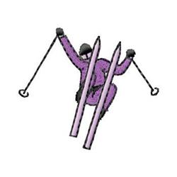 cross quick stitch machine digital embroidery - Skiing perfect for Promotional Items