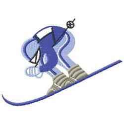 beginner-friendly winter cross machine embroidery pattern - Skiing for Winter Jackets