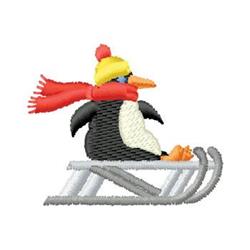 penguin quick stitch machine embroidery - Sledding perfect for decorative pillow covers