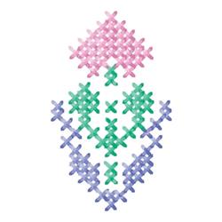 Small - 4x4 cross quick stitch machine embroidery design for decorative pillow covers