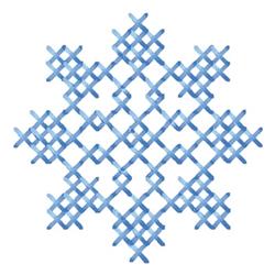 cross quick stitch machine embroidery - Snowflake perfect for patchwork quilt blocks