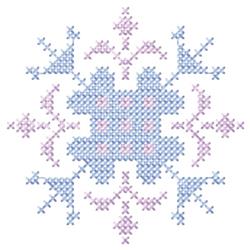 Snowflake - 4x4 cross beginner-friendly embroidery design for kitchen tea towels