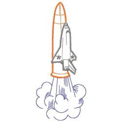 Space Shuttle - 5x7 shuttle quick stitch embroidery design for cute baby onesies