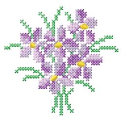 Spring Flowers - 4x4 leaf beginner-friendly embroidery design for Table Settings