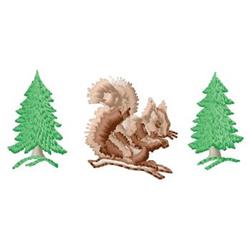 tree beginner-friendly machine embroidery - Squirrel for decorative pillow covers