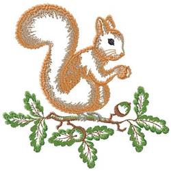 tree detailed machine embroidery - Squirrel perfect for decorative pillow covers