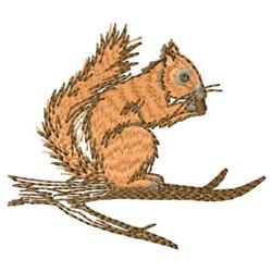 Squirrel - 4x4 squirrel beginner-friendly embroidery design for decorative pillow covers