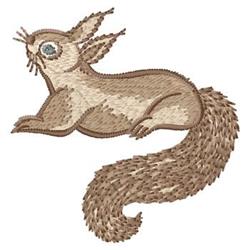 beginner-friendly squirrel machine embroidery pattern - Squirrel for reusable tote bags