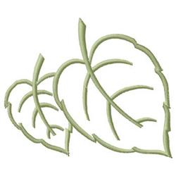Stylized leaf with soft green color and flowing curved lines, offering an elegant, organic look for home decor.