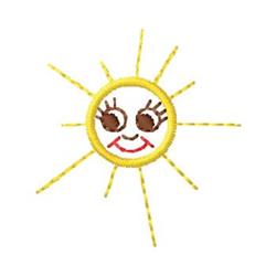 Sun - 4x4 sunflower quick stitch machine embroidery design perfect for Beach Towels