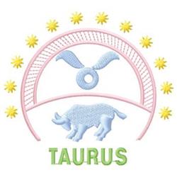 beginner-friendly tauru machine embroidery pattern - Taurus for patchwork quilt blocks