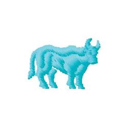 quick stitch tauru machine embroidery pattern - Taurus for decorative pillow covers