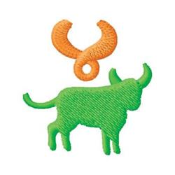 Taurus - 4x4 tauru quick stitch machine embroidery design for patchwork quilt blocks