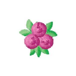 quick stitch leaf machine embroidery pattern - Three Buds for kitchen tea towels