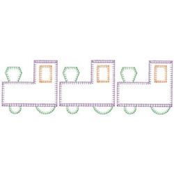 Train Border - 6x10 border beginner-friendly embroidery design for decorative pillow covers