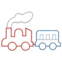Train - 5x7 train quick stitch machine embroidery design for Kids Backpacks