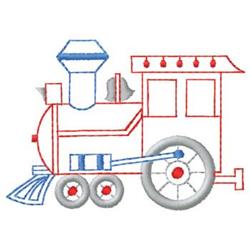 Train - 4x4 train quick stitch machine embroidery design for patchwork quilt blocks