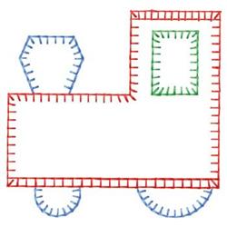 train quick stitch machine digital embroidery - Train perfect for Nursery Items