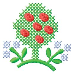 tree quick stitch machine embroidery - Tree With Fruit perfect for kitchen tea towels