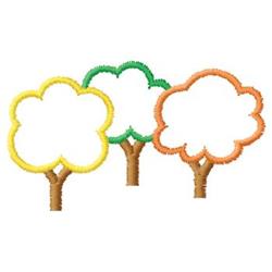 tree quick stitch machine digital embroidery - Trees perfect for patchwork quilt blocks
