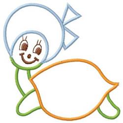 Playful cartoon turtle with a blue shell, orange body, and green outline, perfect for children's decor.