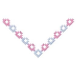 cross quick stitch machine embroidery - V Shape Border perfect for kitchen aprons