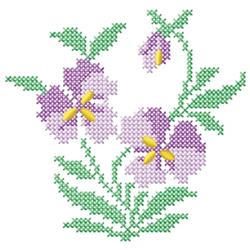 leaf beginner-friendly machine embroidery - Violets perfect for reusable tote bags