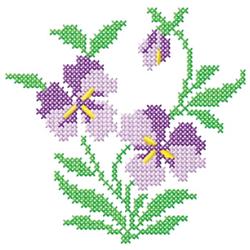leaf beginner-friendly machine embroidery - Violets perfect for patchwork quilt blocks