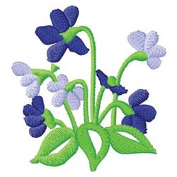 Violets - 4x4 leaf beginner-friendly machine embroidery design for kitchen tea towels
