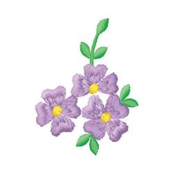 quick stitch spring leaf machine embroidery pattern - Violets for Table Linens