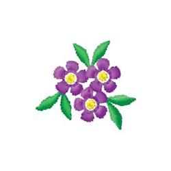 leaf quick stitch machine digital embroidery - Violets perfect for reusable tote bags