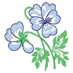 beginner-friendly leaf machine embroidery pattern - Violets for kitchen tea towels
