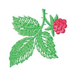 quick stitch leaf machine embroidery pattern - Wild Raspberry for kitchen aprons