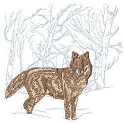 Wolf - puppy dog detailed machine embroidery design for decorative pillow covers
