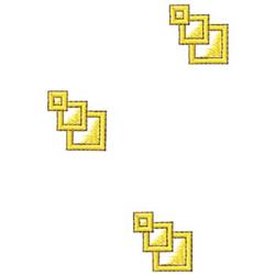 Geometric design featuring nested yellow squares on a white background, showcasing a modern and minimalist style.