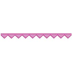 Zigzag border design in vibrant pink with playful triangular peaks, perfect for modern embellishments.