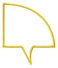 bubble quick stitch machine embroidery - Angled Conversation Bubble for party decorations