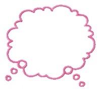 Cloud Conversation Bubble - 4x4 bubble beginner-friendly embroidery design for kids clothing