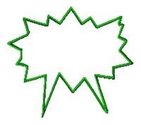 beginner-friendly bubble machine embroidery pattern - Comic Conversation Bubble for costumes