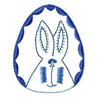 Cute Easter Egg Outline - 4x4 bunny rabbit beginner-friendly embroidery design for Baby Blankets