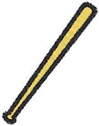 bat quick stitch machine digital embroidery - Baseball Bat perfect for Sports Bags