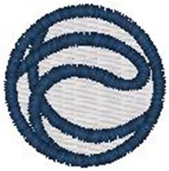 Playful baseball shape with blue stitching accents on a white background, perfect for sports-themed projects.