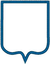 Blank speech bubble with a blue outline and empty center in a simple, graphic style, perfect for customization.
