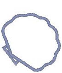 Minimalist cloud shape outline in light blue, emphasizing wavy simplicity for tranquil decoration.