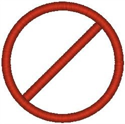 No Symbol Embroidery Design | EmbroideryDesigns.com