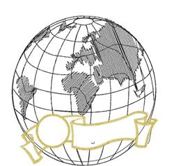 Globe & Scroll