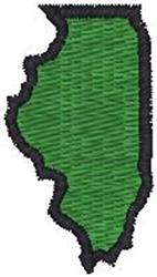 Illinois Shape - 4x4 shape quick stitch embroidery design for decorative pillow covers
