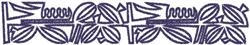 Linear leaf pattern featuring stylized leaves and stems, perfect for decorative borders in home decor.