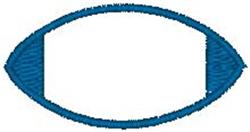 Oval frame with a bold blue outline and an empty white center, perfect for minimalist embroidery projects.